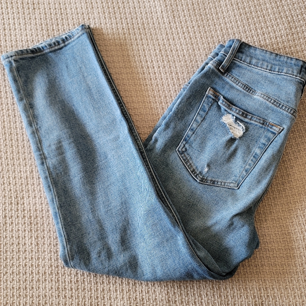 Abercrombie Zoe Natural Rise Ankle Straight jeans